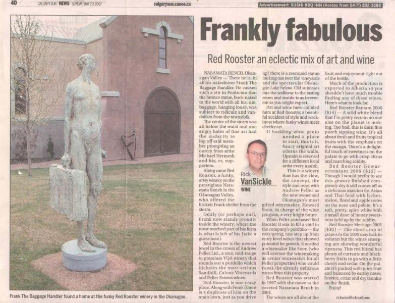 Calgary Sun Article May 20th 2007 on Frank and Michael Hermesh