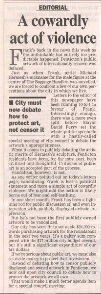 Penticton Herald Febuary 3rd 2005 Editorial